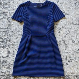 Madewell Blue and Black Stripes Mini Dress Pockets